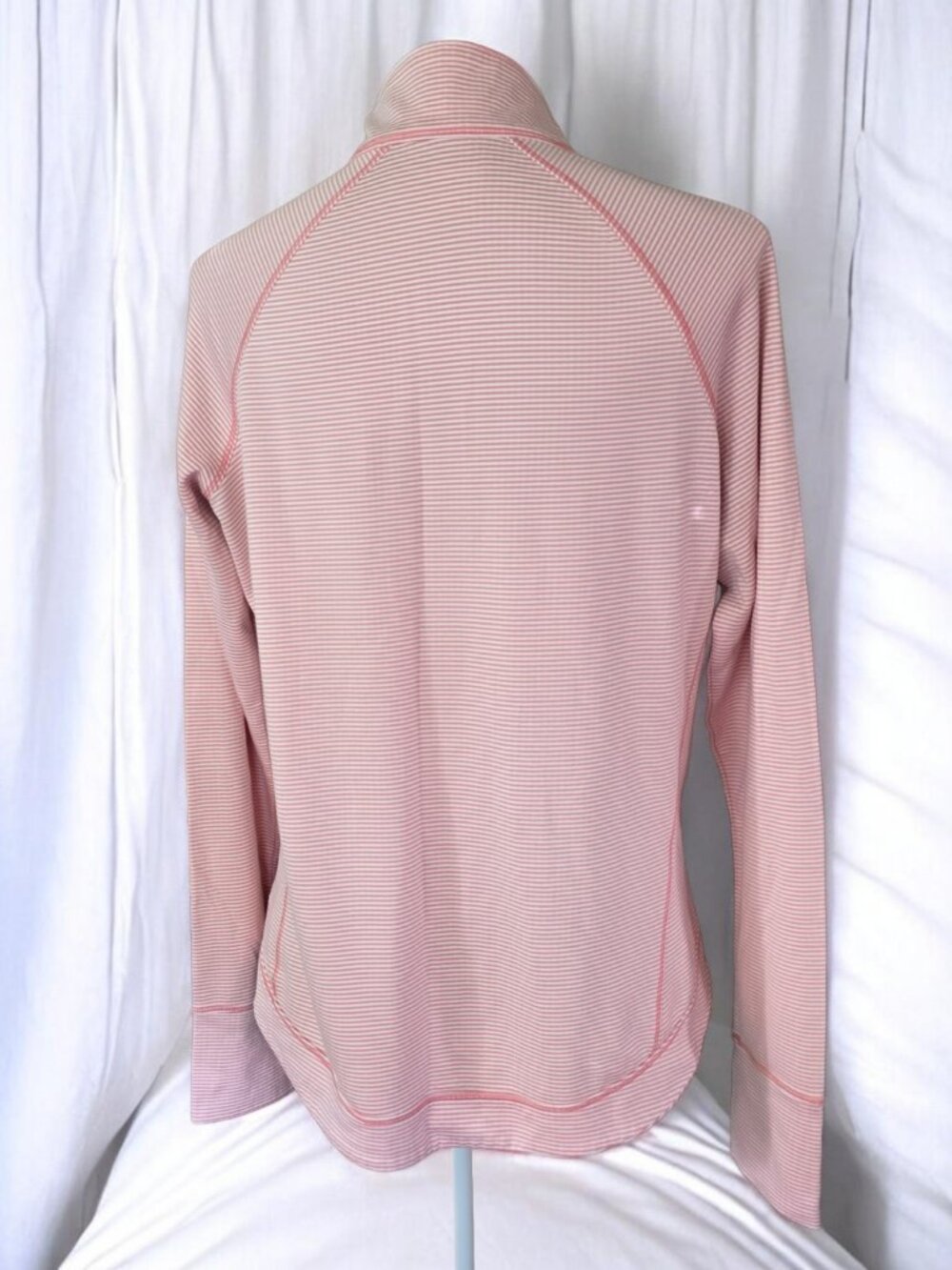 EUC JOHN DEERE (LG) By AHEAD Casuals Light Pink half Zip pullover sweatshirt - Picture 3 of 6